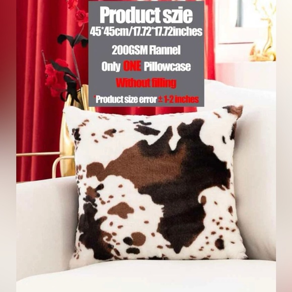 Faux Cow Print Cushion Cover (Case Only) - Picture 7 of 10